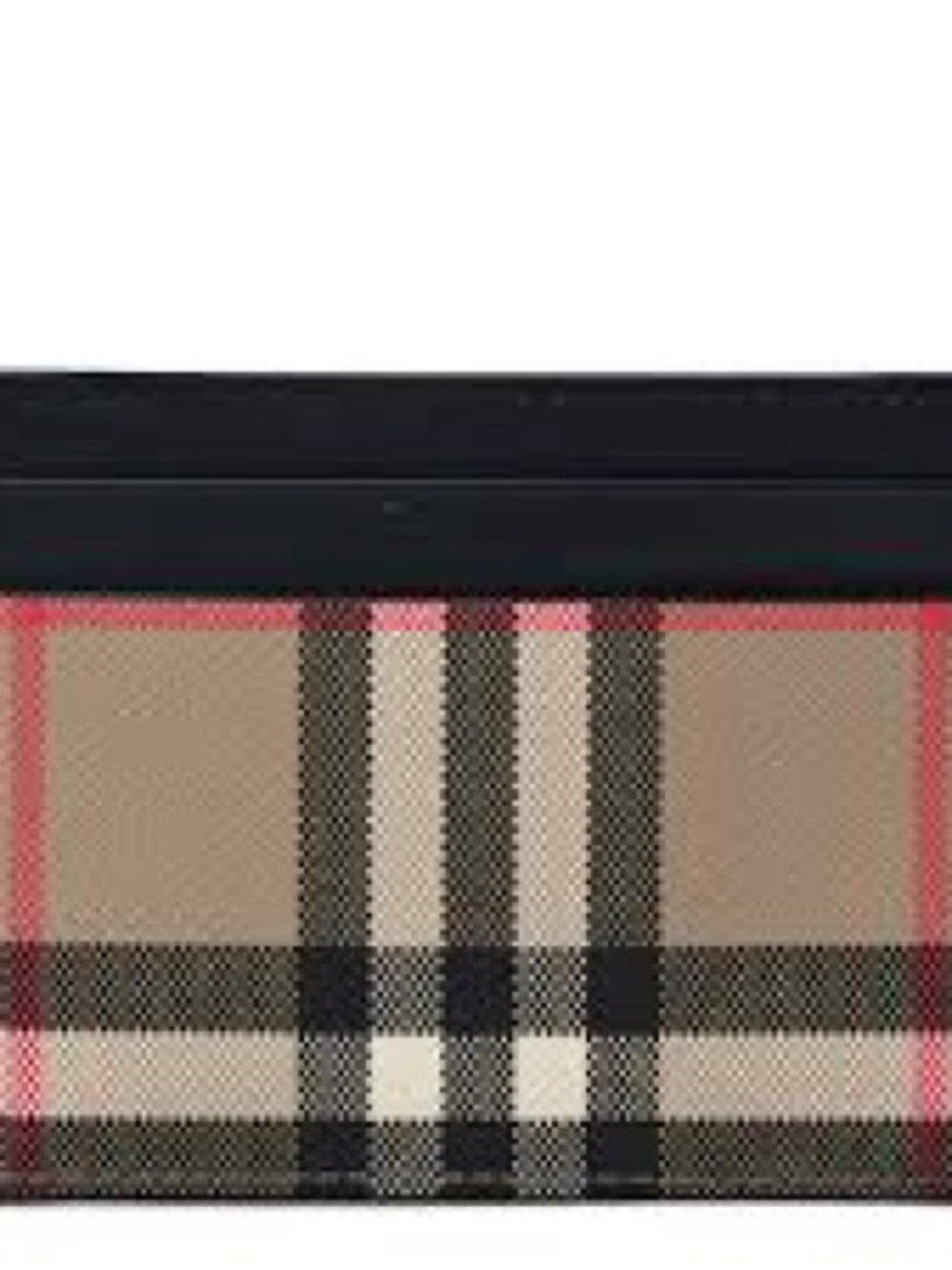 Burberry Sandon Check Canvas & Leather Card Case